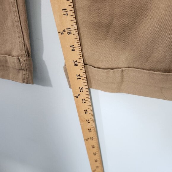 17/21 Exclusive Denim Capri Jeans Cuffed Low Rise Womens Size 10 Beige EUC - Picture 9 of 14